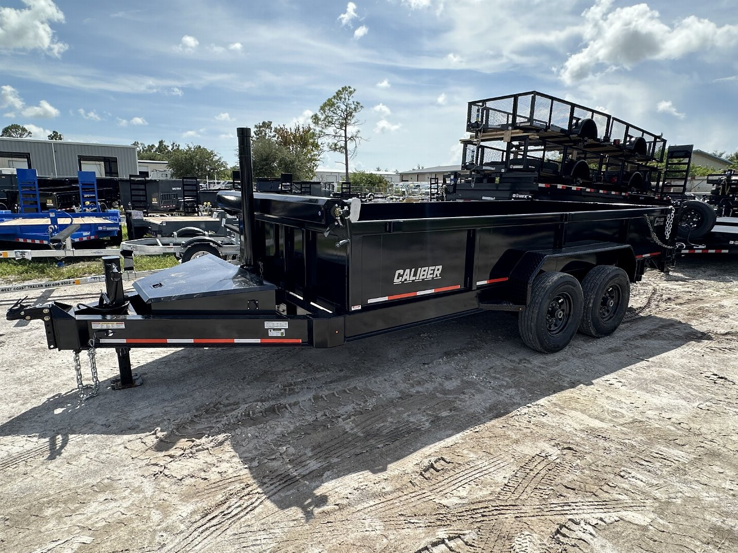 New 2026 Caliber Trailer Mfg 7x16 14K GVWR 24" I-Beam Dump Trailer