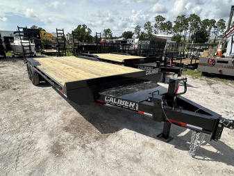 New Caliber Trailer 8.5x24 14K I-Beam Drive Over Fender Equipment Trailer
