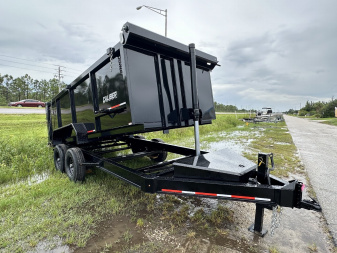 New Caliber Trailer 7x16 14K GVWR 48" I-Beam Dump Trailer