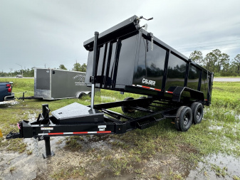 New Caliber Trailer 7x14 14K GVWR 48  I-Beam Dump Trailer