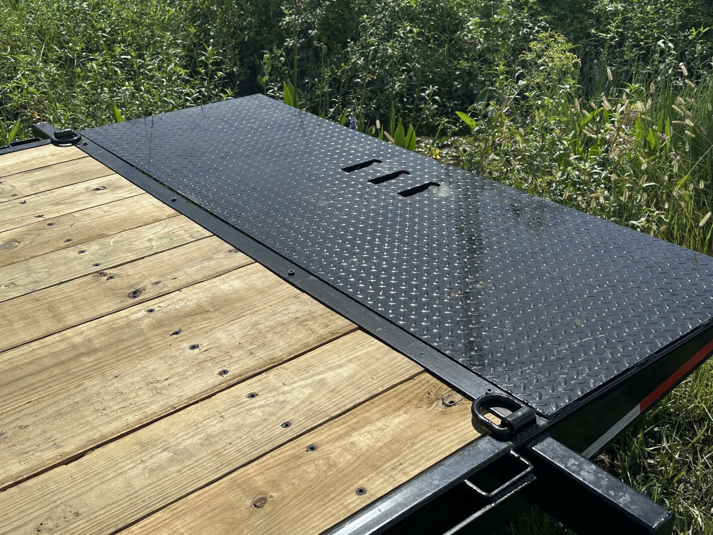 New 2026 Caliber Trailer Mfg 7x20 14K GVWR Split Tilt Equipment Trailer