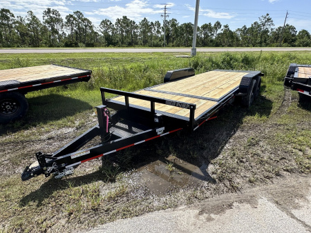 New 2026 Caliber Trailer Mfg 7x20 14K GVWR Split Tilt Equipment Trailer