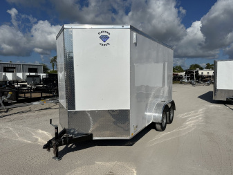 New 2025 DIAMOND CARGO 7 x 16 TA Cargo / Enclosed Trailer - 7' Interior Height / .080 Poly Core - Semi Screwed Siding