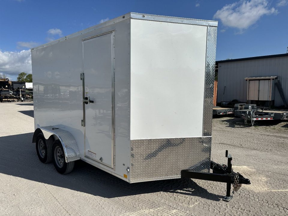 New 2026 DIAMOND CARGO 7 x 12 TA Cargo / Enclosed Trailer- 7' Interior Height / .080 Poly Core - Semi Screwed Siding