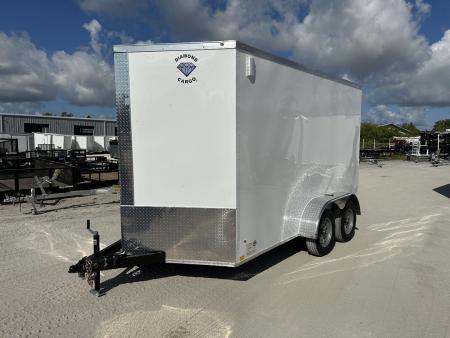 New 2026 DIAMOND CARGO 7 x 12 TA Cargo / Enclosed Trailer- 7' Interior Height / .080 Poly Core - Semi Screwed Siding