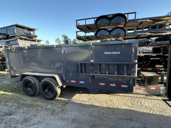 New 2025 TRIPLE CROWN TRAILERS 7' x 14' Heavy Duty 14K Dump Trailer