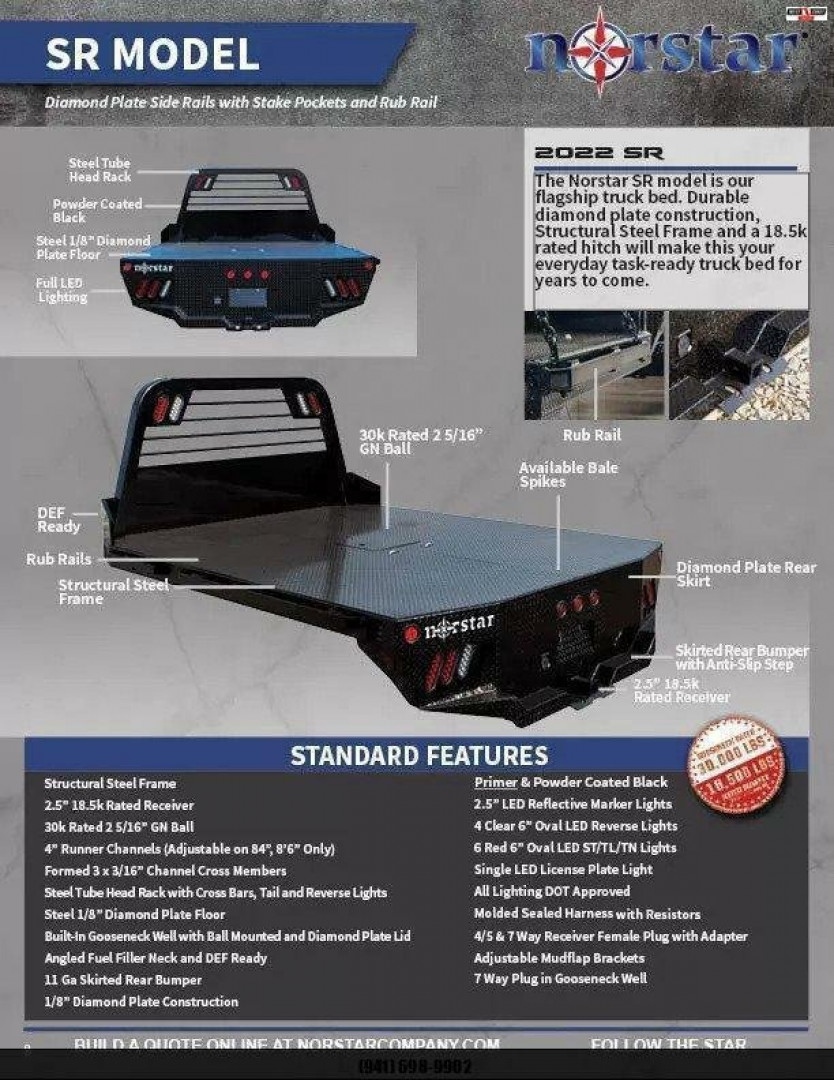New 2025 NORSTAR SR Bed Truck Bed