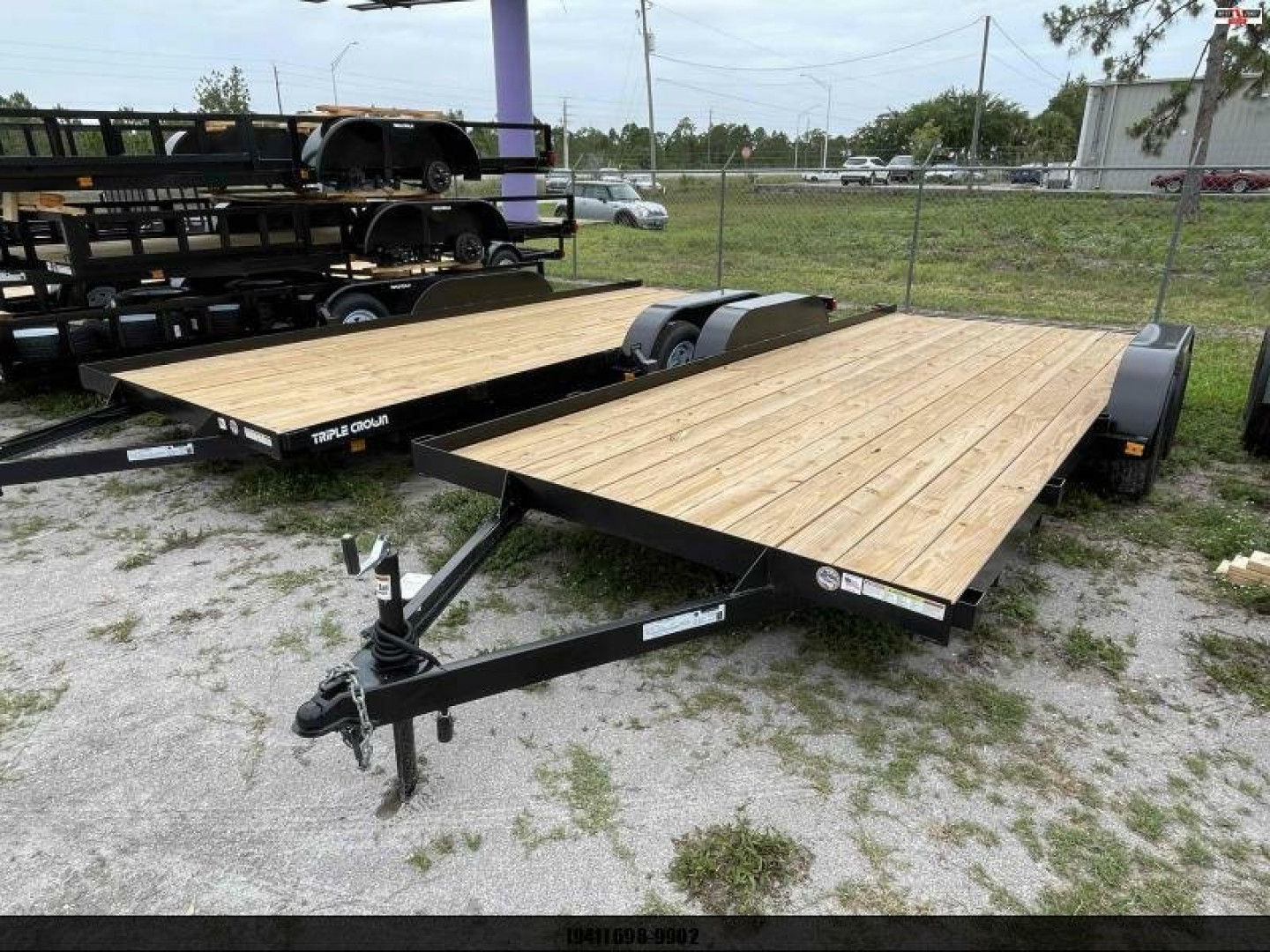 New 2025 TRIPLE CROWN TRAILERS 7' x 16' 7k Car / Racing Trailer