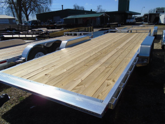 New 2024 Sure-Trac 82X20 10k Aluminum W/treaded wood deck powertilt Tilt Trailer