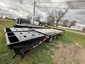 New 2024 Sure-Trac 8.5 x 20+5 Heavy Duty Low Profile Beavertail Deckover Trailer 15K Deckover Trailer