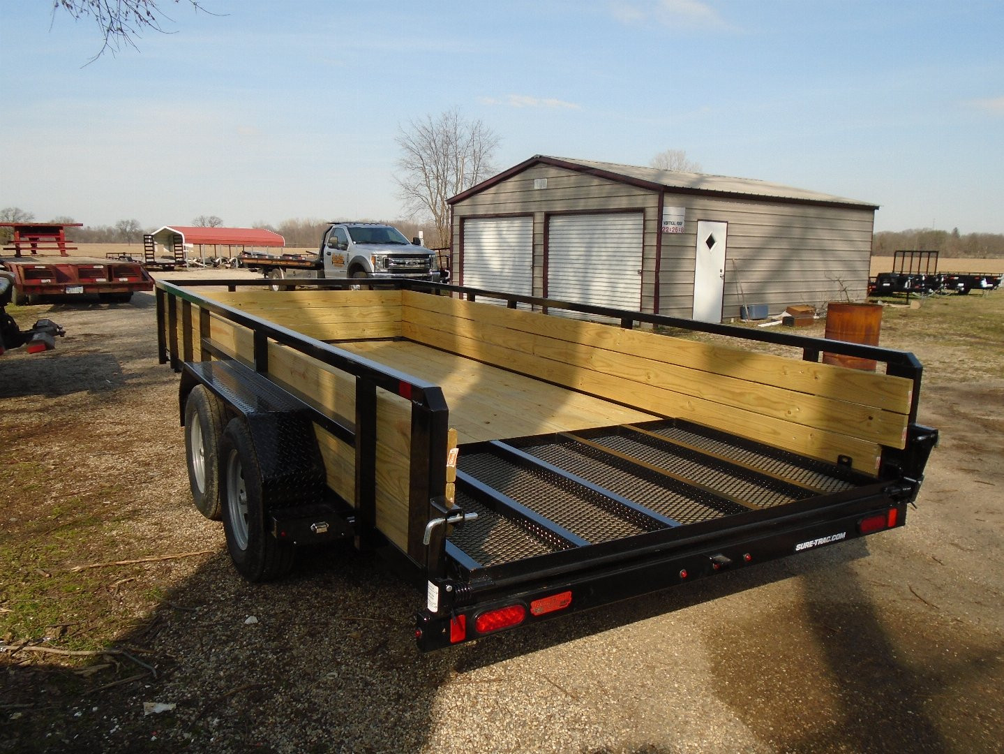 New 2024 Sure-trac 7x16 top 3 boars 7k Landscape Trailer
