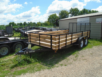 New 2023 GE Trailers GE 7x16 7k 3 board side Landscape Trailer