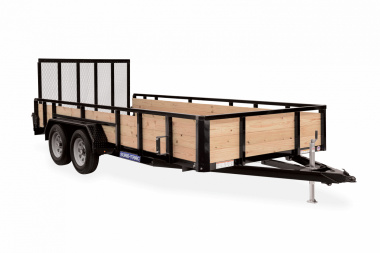 New 2024 SURE-TRAC 7 x 18 Tube Top Three Board Utility Trailer 10K Tandem Landscape Trailer