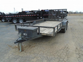 Used 2017 Sure-Trac 7x16 7K Rental  Landscape Trailer