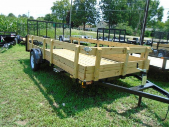 New 2023 GE Trailers 7x14 3 board side Utility Trailer