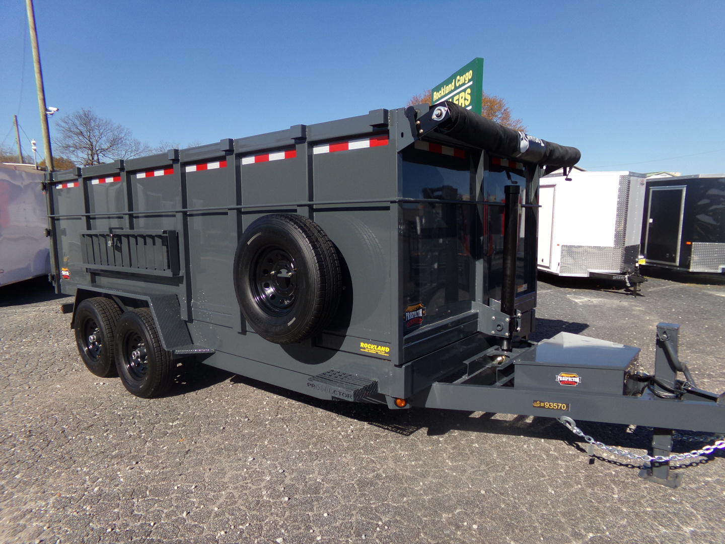 New 2026 Covered Wagon Trailers D-7X16X4X14-T Dump Trailer