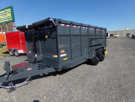 New 2026 Covered Wagon Trailers D-7X16X4X14-T Dump Trailer