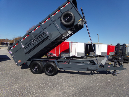 New 2026 Covered Wagon Trailers D-7X16X4X14-T Dump Trailer