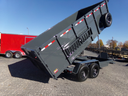New 2026 Covered Wagon Trailers D-7X16X4X14-T Dump Trailer