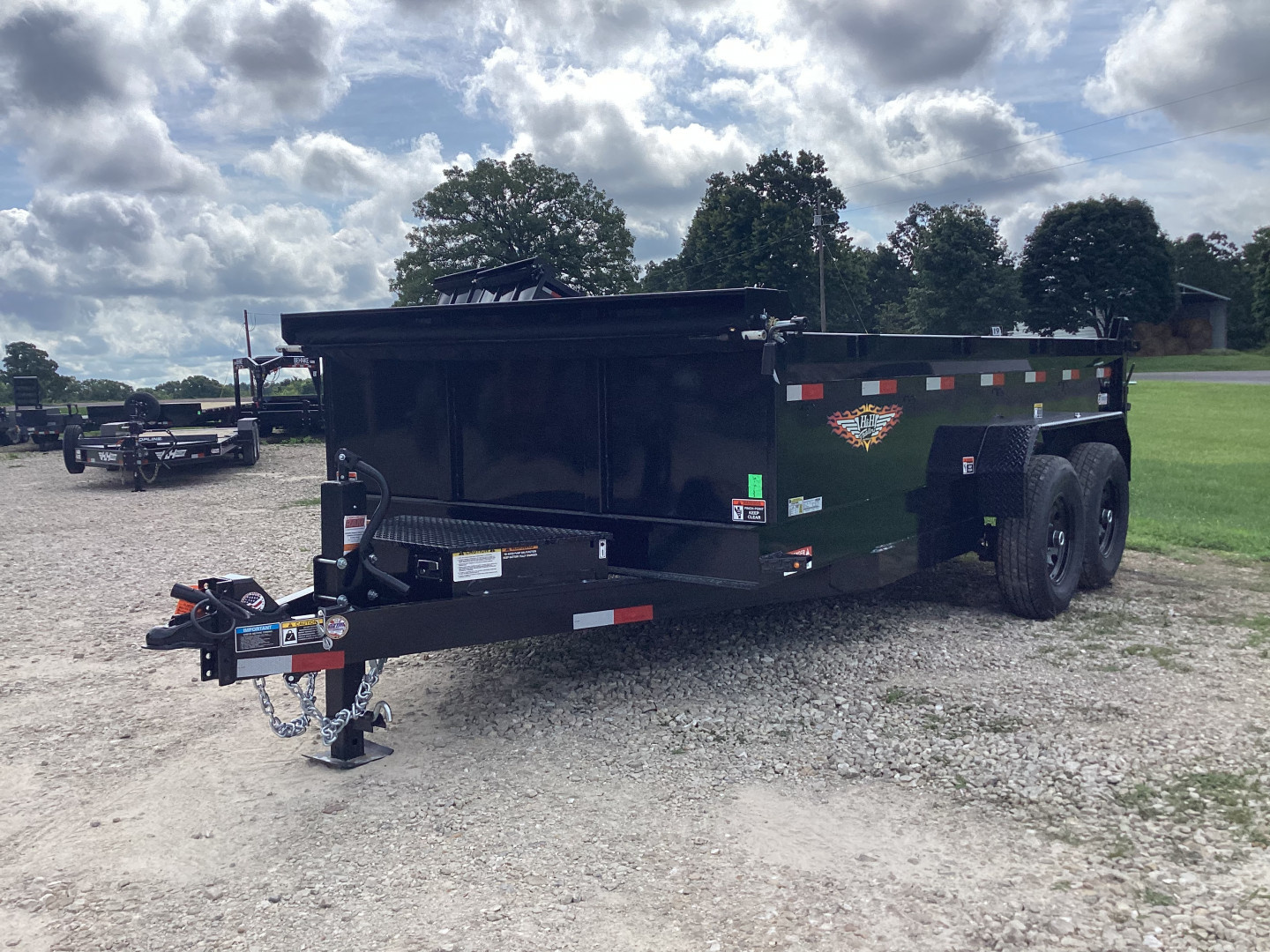 New 2026 H&H 83x14 Bumper Pull Industrial Dump Trailer, 14K