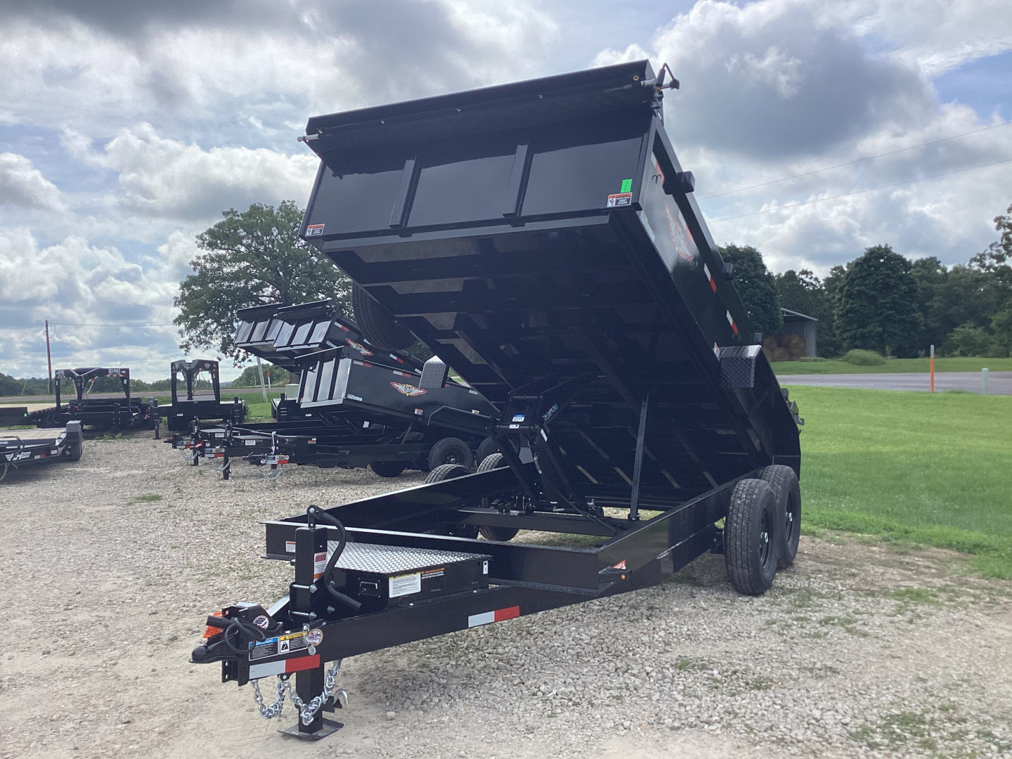 New 2026 H&H 83x14 Bumper Pull Industrial Dump Trailer, 14K
