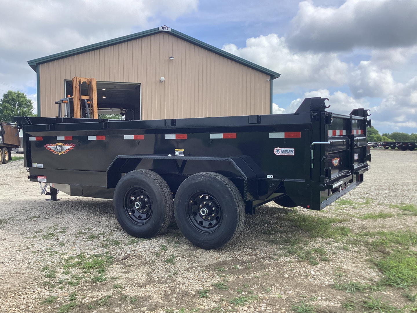 New 2026 H&H 83x14 Bumper Pull Industrial Dump Trailer, 14K