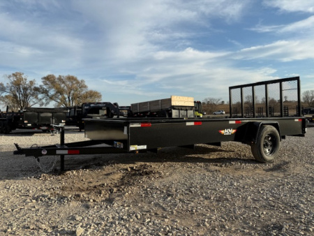 New 2026 H&H Black 82 x14' 3k Solid Side Utility Trailer
