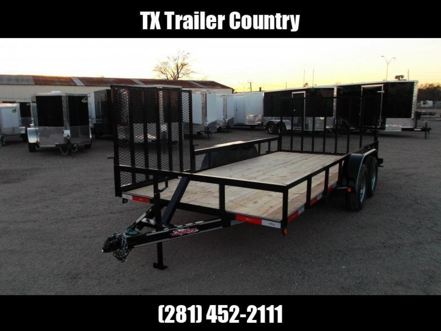 New 2025 LONGHORN TRAILERS 83x20 Utility Trailer / ATV Trailer / Side by Side Trailer / 4ft Rear Ramp / 4ft Side Load Ramp / Electric Brakes / Pipetop / LED Lights