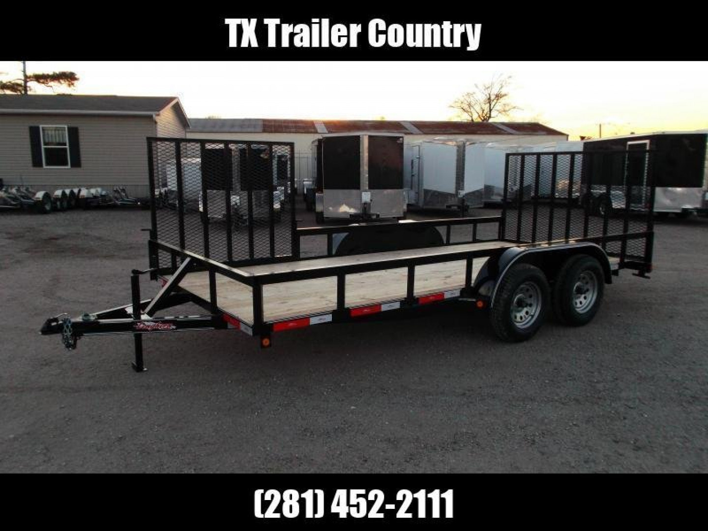 New 2025 LONGHORN TRAILERS 83x20 Utility Trailer / ATV Trailer / Side by Side Trailer / 4ft Rear Ramp / 4ft Side Load Ramp / Electric Brakes / Pipetop / LED Lights