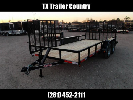 New 2025 LONGHORN TRAILERS 83x20 Utility Trailer / ATV Trailer / Side by Side Trailer / 4ft Rear Ramp / 4ft Side Load Ramp / Electric Brakes / Pipetop / LED Lights