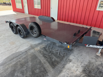 New 2026 Lamar Trailers 83X18 7K STEEL DECK CAR HAULER T-BOX W-PL Car Hauler