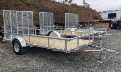 New 2026 Load Rite 6x14 ALL GALVANIZED Utility w/ Spring Assist Gate