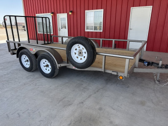 New 2025 GR TRAILERS 83X14 TANDEM AXLE 7K UT W/4' GATE RAMP Utility Trailer