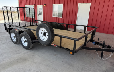 New 2025 GR Trailers 83X14 TANDEM AXLE 7K UT W/4' GATE RAMP Utility Trailer