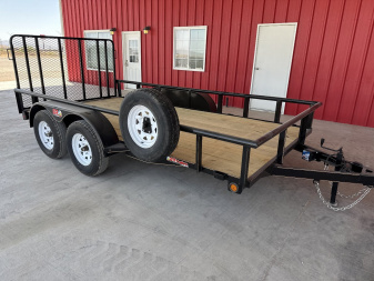 New 2025 GR TRAILERS 83X14 TANDEM AXLE 7K UT W/4' GATE RAMP Utility Trailer