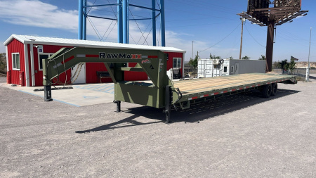 New 2025 RawMaxx 40'X102  FDX FLAT DECK TRAILER GOOSNECK Flatbed Trailer