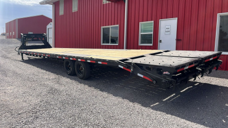 New 2025 RawMaxx 40'X102" FDX FLAT DECK GOOSENECK Flatbed Trailer
