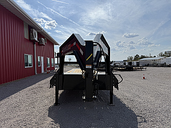 New 2025 RawMaxx 40'X102" FDX FLAT DECK GOOSENECK Flatbed Trailer