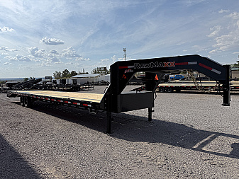 New 2025 RawMaxx 40'X102  FDX FLAT DECK GOOSENECK Flatbed Trailer