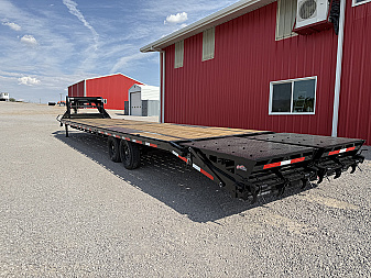 New 2025 RawMaxx 40'X102" FDX FLAT DECK GOOSENECK Flatbed Trailer