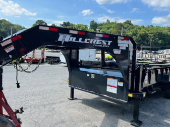 New 2026 Hillcrest Trailers 7' x16' GN Dump 17.6 GVWR W/ 2' Sides Dual Hydraulic Jacks & HD Tube Ramps