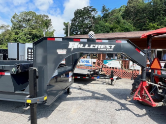 New 2026 Hillcrest Trailers 7' x16' GN Dump 17.6 GVWR W/ 2' Sides Dual Hydraulic Jacks & HD Tube Ramps
