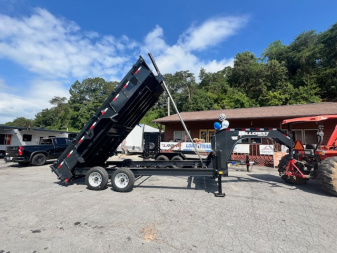 New 2026 Hillcrest Trailers 7' x16' GN Dump 17.6 GVWR W/ 2' Sides Dual Hydraulic Jacks & HD Tube Ramps