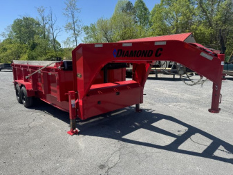 Used 2023 Diamond C LPT208-GN Dump Trailer 7X16 7 GAGE SIDES AND FLOOR 18K G.V.W.R.