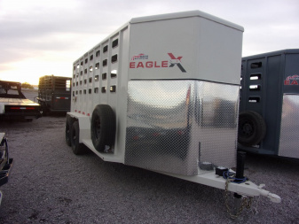 New 2025 EAGLE 16' X 6'8 BP LIVESTOCK TRAILER T/A Stock / Stock Combo Trailer