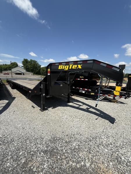 New 2026 Big Tex Trailers 22GN-35D5A Flatbed Trailer, MEGA RAMPS, 2SPD JACKS