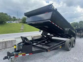 New 2025 Big Tex 14lx Dump Trailer 7x14 with tarp ramps &combo gate scissor lift 14k
