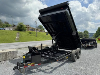 New 2025 Big Tex 14lx Dump Trailer 7x14 with tarp ramps &combo gate scissor lift 14k