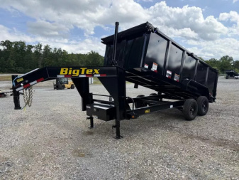 New 2026 Big Tex Gooseneck DUMP TRAILER 83 x16 4’ SIDES 15.9k with tarp and ramps