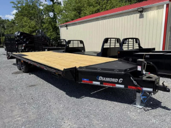New 2025 Diamond C DEC208 Equipment Trailer  102”X24’  2 SPEED 15K JACK EXTRA WIDE RAMPS